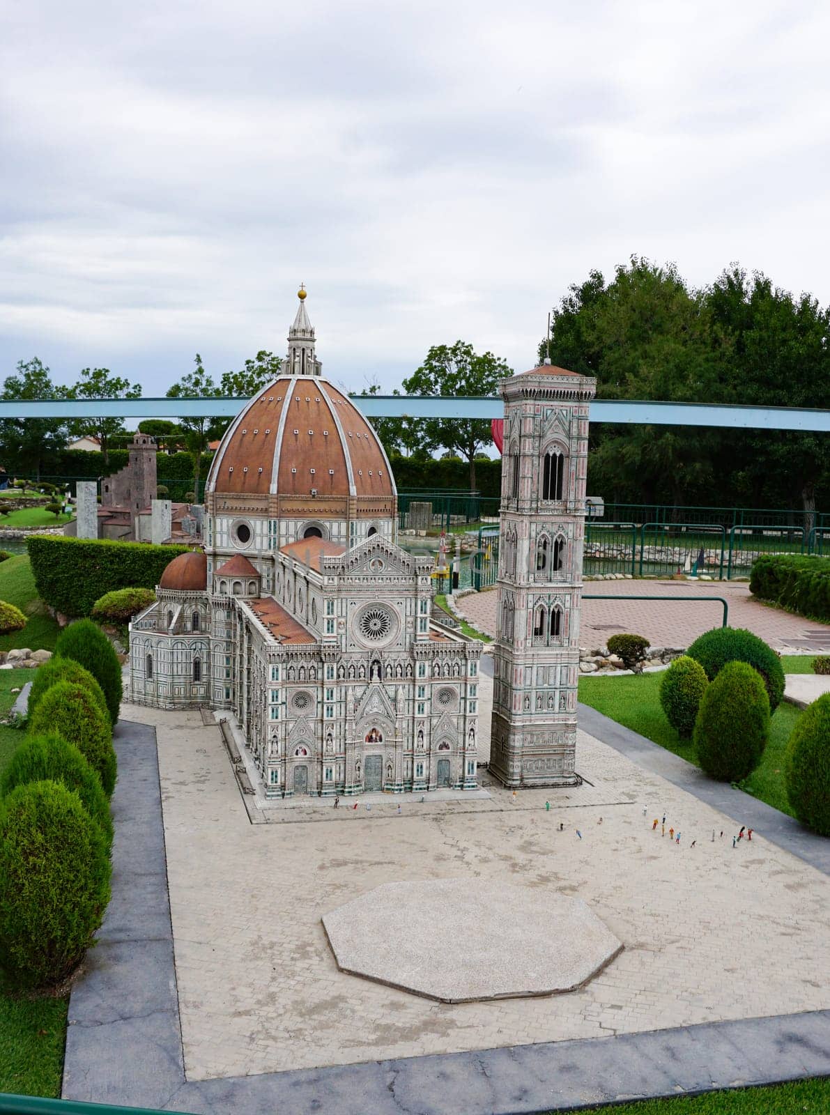 Viserba, Italy - June 25, 2024: The Cathedral of Santa Maria del Fiore Florence at Theme park Italy in Miniature or Italia in Miniatura in Rimini, Italy