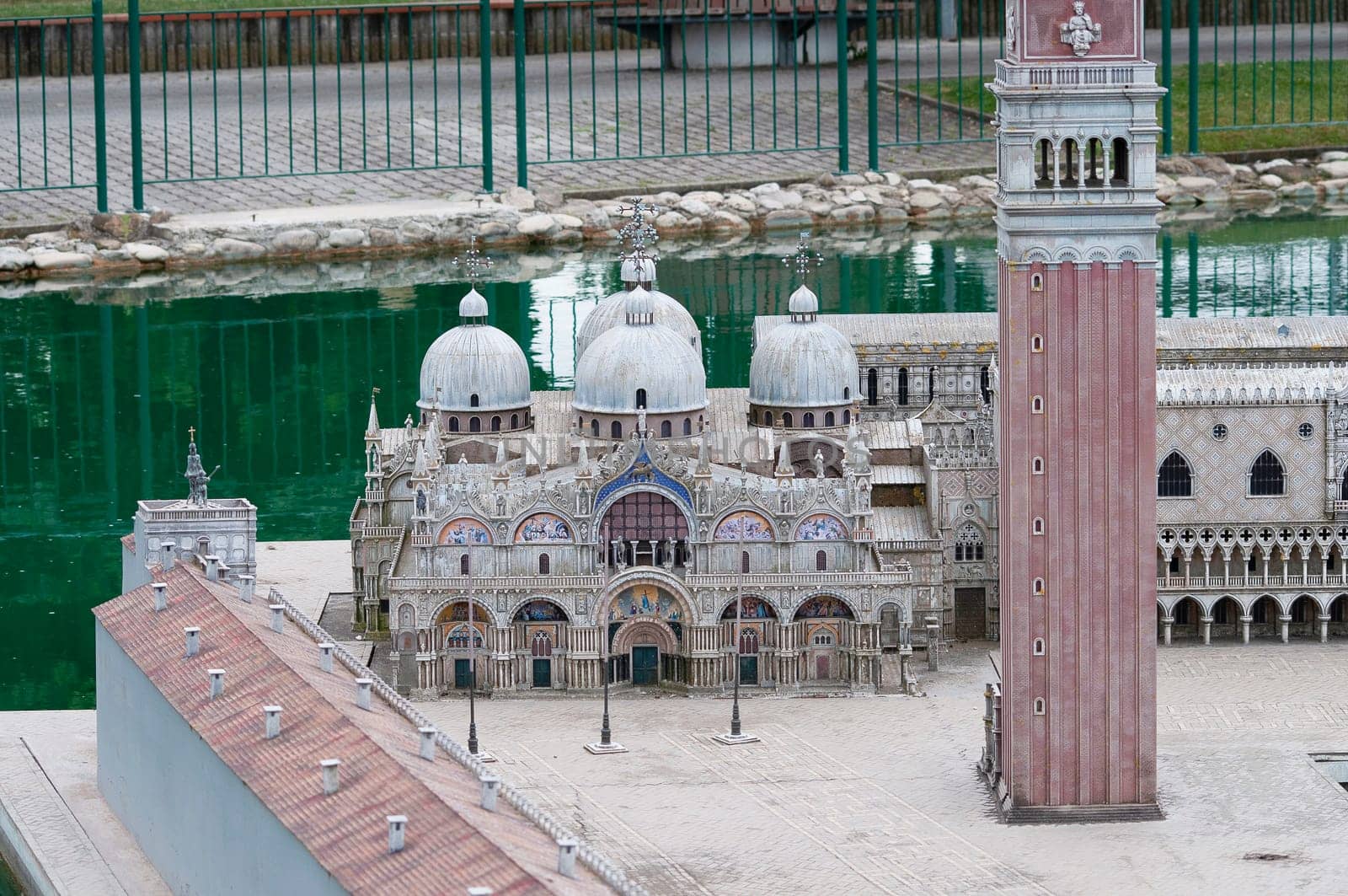 Viserba, Italy - June 25, 2024: Venice at Theme park Italy in Miniature or Italia in Miniatura in Rimini, Italy - Reproduction of famous attractions in a small scale