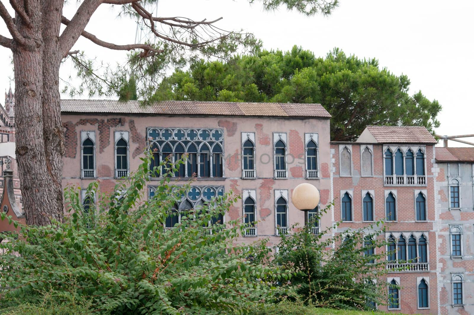 Viserba, Italy - June 25, 2024: Venice at Theme park Italy in Miniature or Italia in Miniatura in Rimini, Italy - Reproduction of famous attractions in a small scale