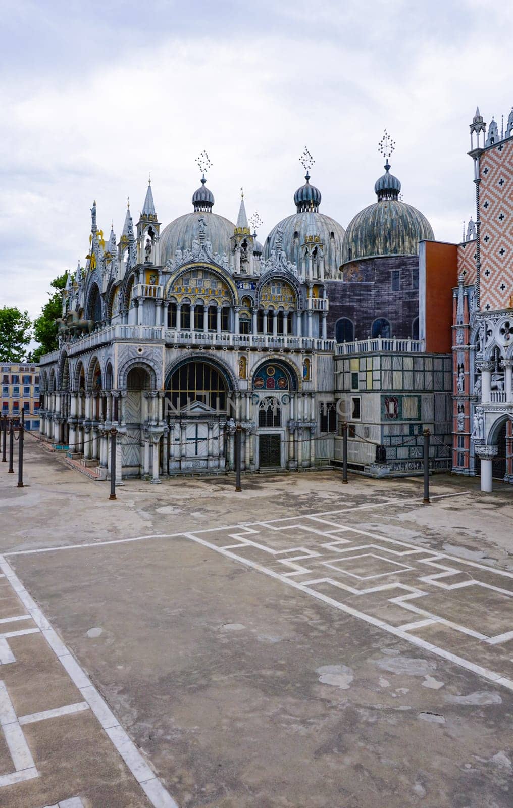 Viserba, Italy - June 25, 2024: Venice at Theme park Italy in Miniature or Italia in Miniatura in Rimini, Italy - Reproduction of famous attractions in a small scale