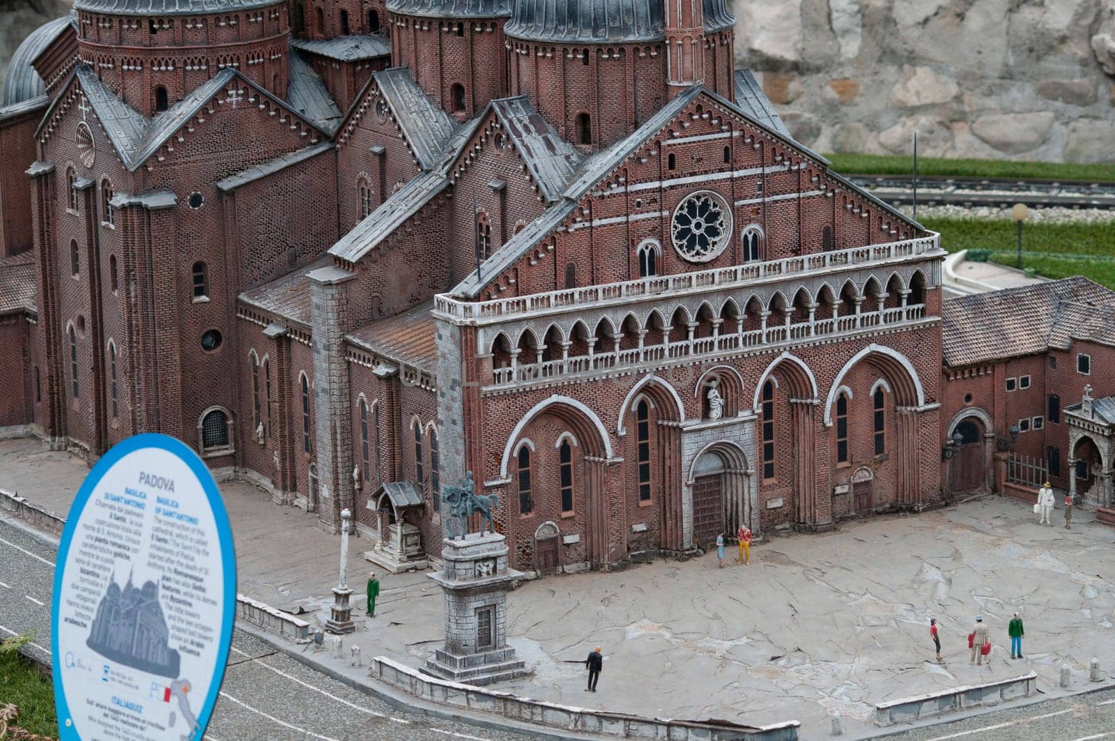 Viserba, Italy - June 25, 2024: Padova at Theme park Italy in Miniature or Italia in Miniatura in Rimini, Italy - Reproduction of famous attractions in a small scale