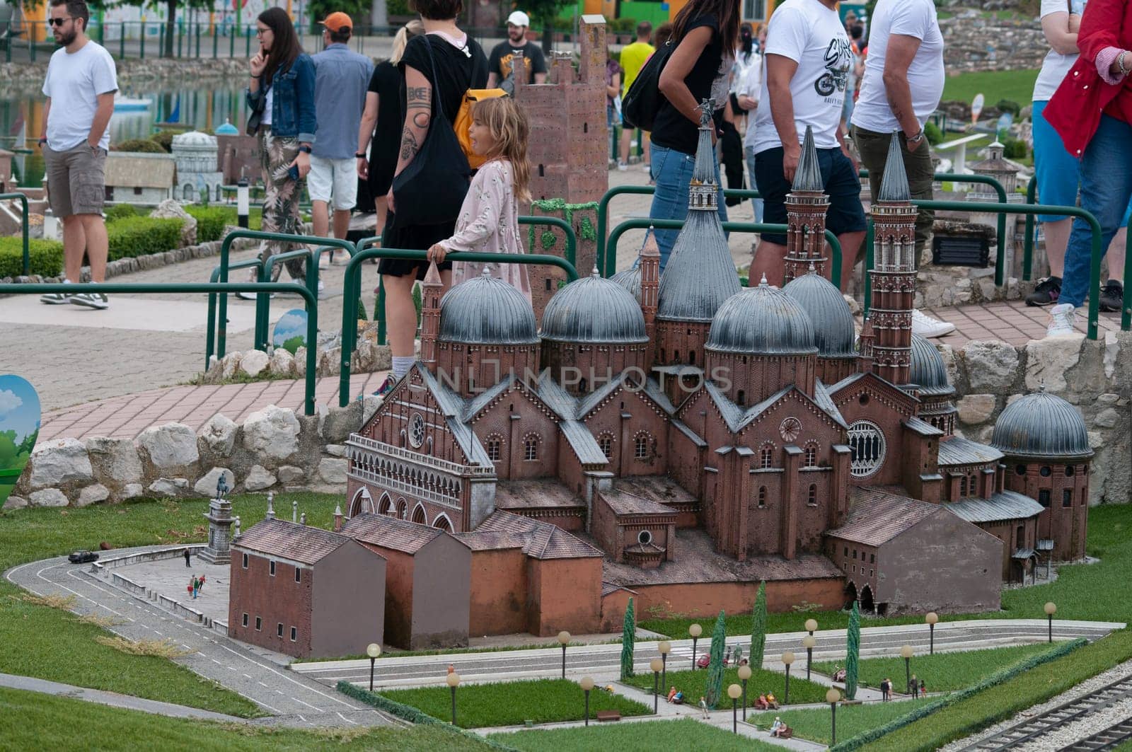 Viserba, Italy - June 25, 2024: Padova at Theme park Italy in Miniature or Italia in Miniatura in Rimini, Italy - Reproduction of famous attractions in a small scale