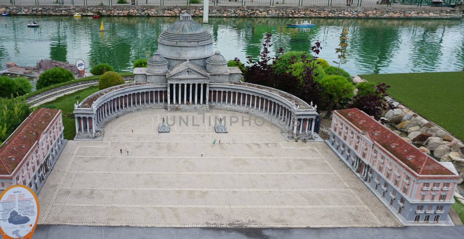 Viserba, Italy - June 25, 2024: Napoli at Theme park Italy in Miniature or Italia in Miniatura in Rimini, Italy - Reproduction of famous attractions in a small scale