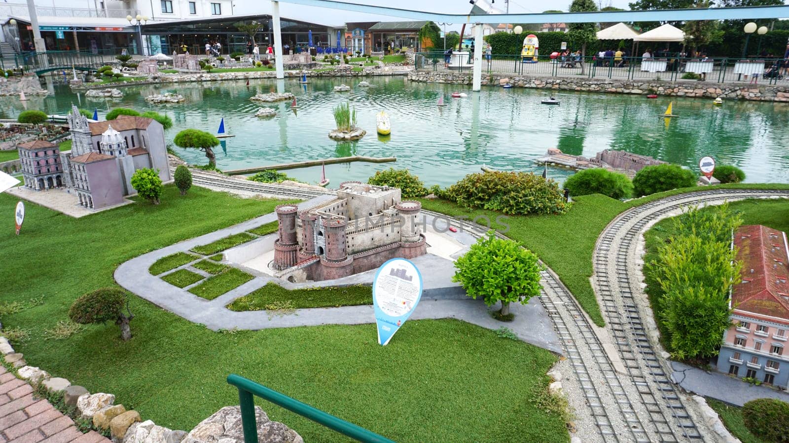 Viserba, Italy - June 25, 2024: Napoli at Theme park Italy in Miniature or Italia in Miniatura in Rimini, Italy - Reproduction of famous attractions in a small scale