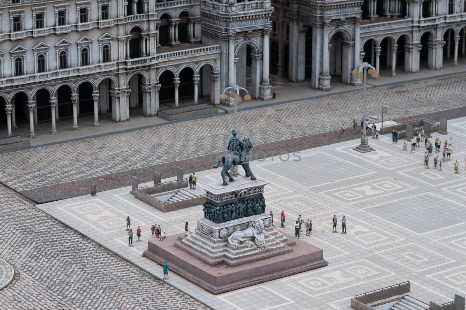 Viserba, Italy - June 25, 2024: Milan at Theme park Italy in Miniature or Italia in Miniatura in Rimini, Italy - Reproduction of famous attractions in a small scale