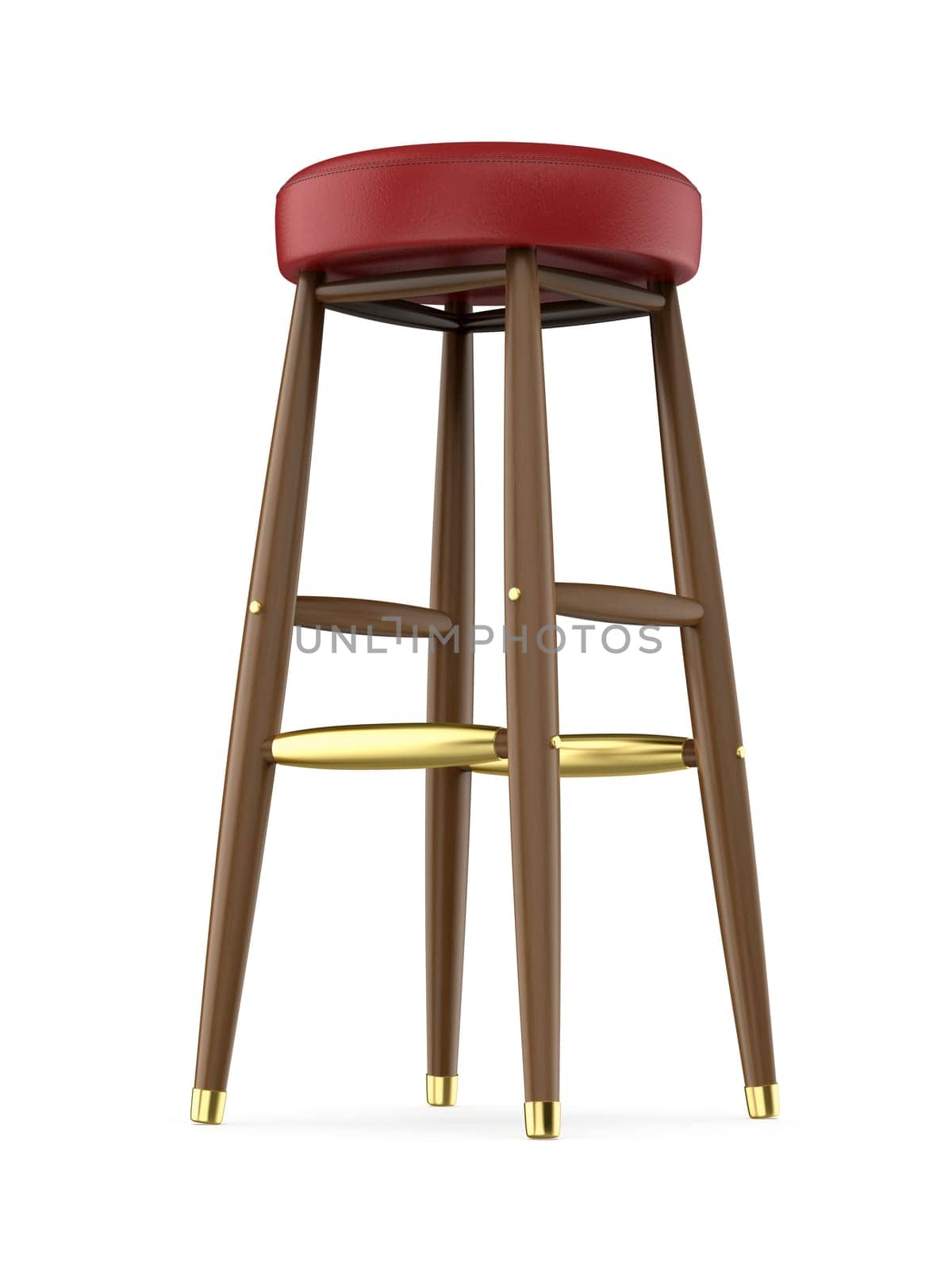 Tall bar stool on a white background