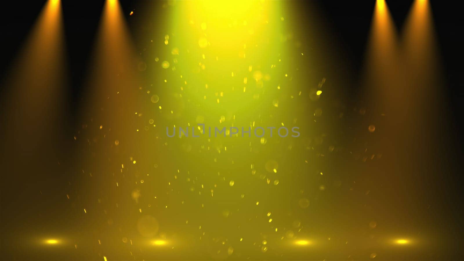 Party stage golden stage glitter. Computer generated 3d render