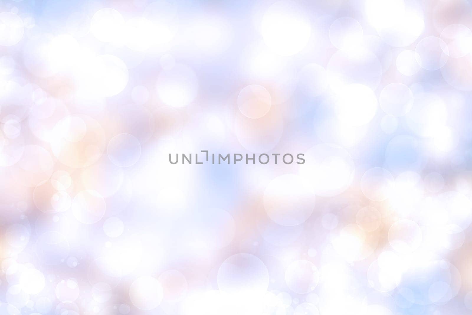 Abstract blurred fresh vivid spring summer light delicate pastel blue pink white yellow bokeh background texture with bright circular soft color lights. Beautiful backdrop illustration.