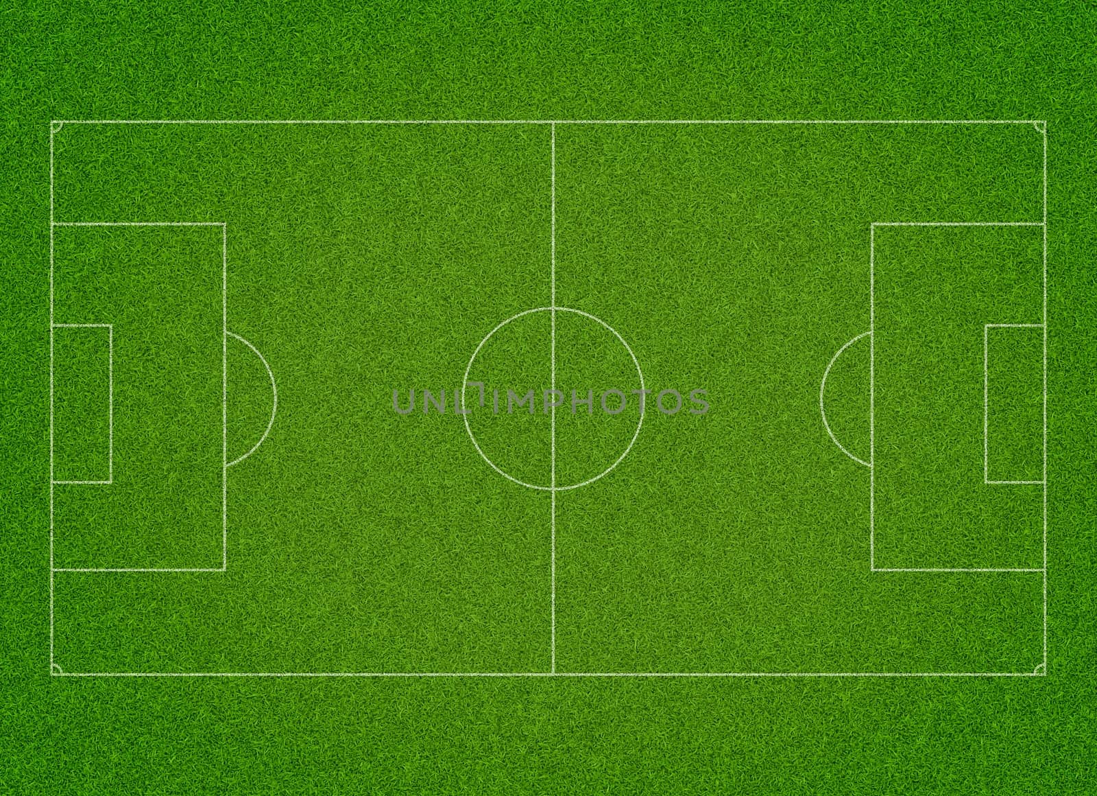 Top view. of empty football field