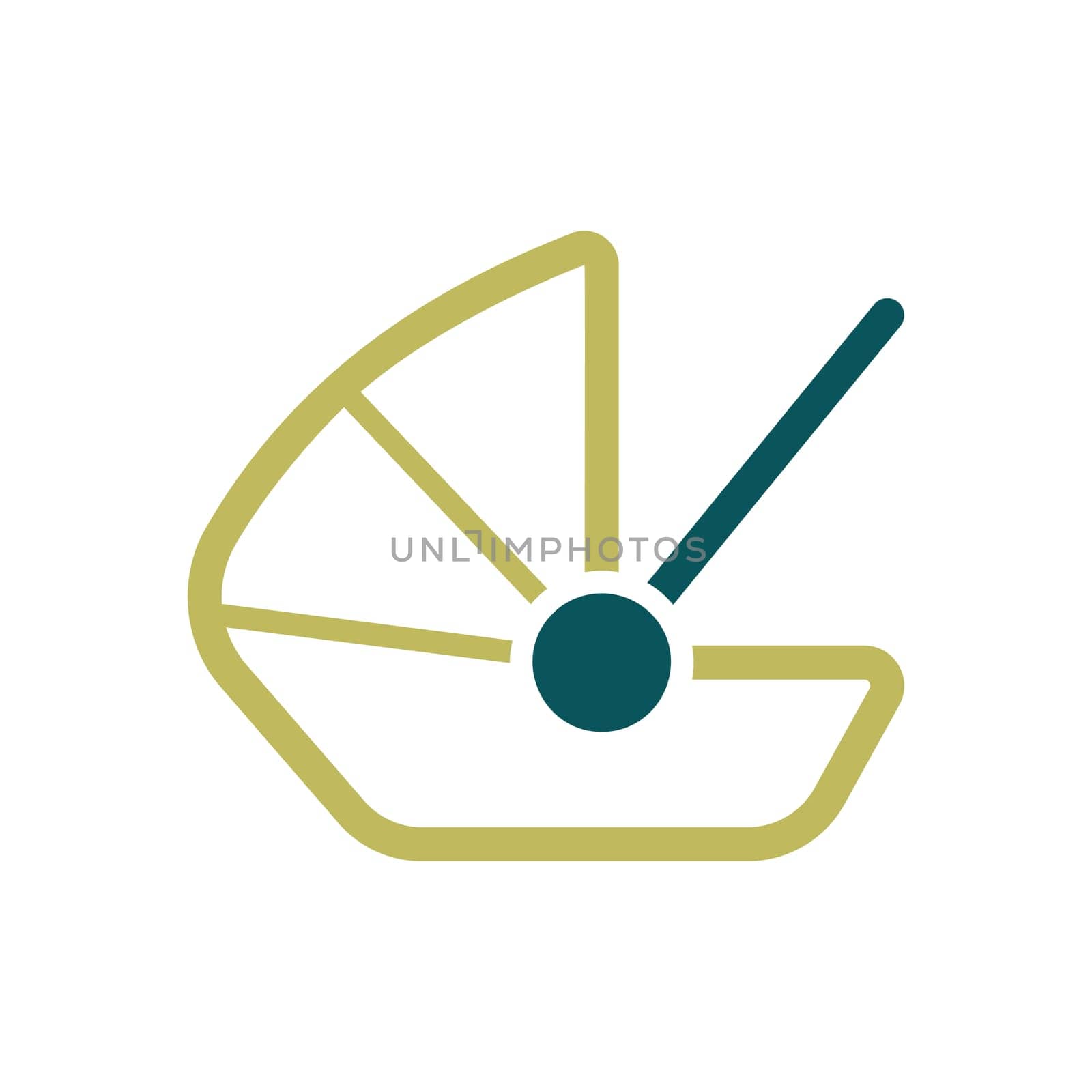 Carrycot baby vector isolated icon. Graph symbol for children and newborn babies web site and apps design, logo, app, UI
