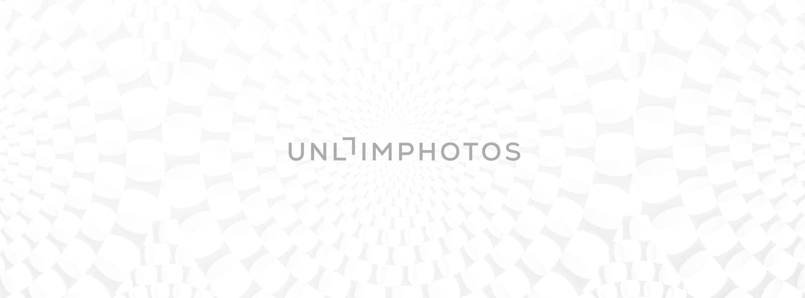 Optical illusion horizontal background. Abstract curves, geometric effect. White.