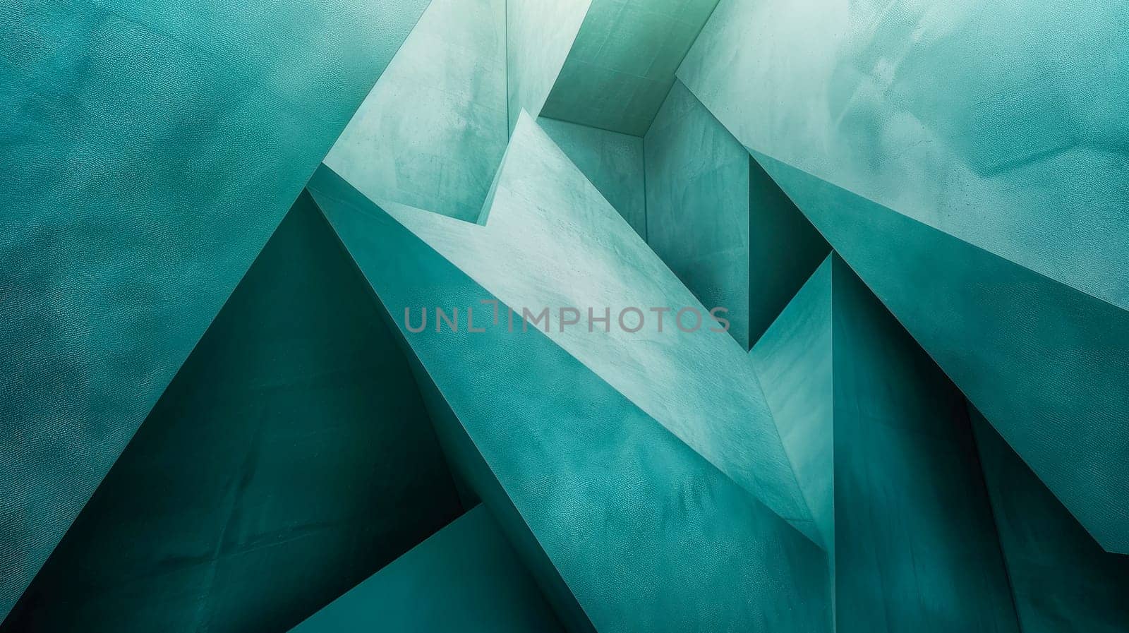 Detail of rough concrete building with abstract geometric patterns with light and shadow of brutalist architecture. AI generated