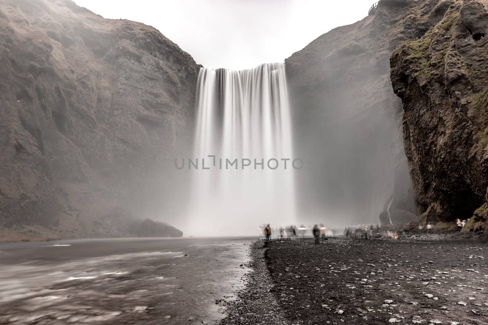 skogafoss waterfall, long exposure shot. Iceland
