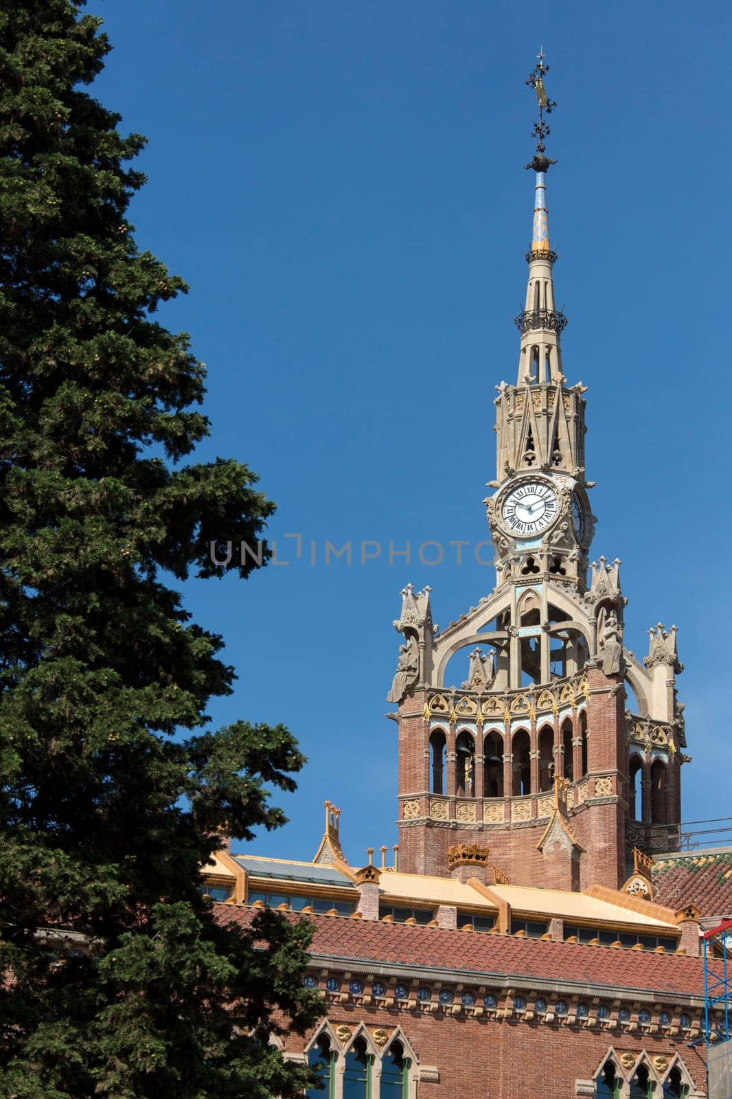 Hospital de Sant Pau in the Eixample district of Barcelona in the Catalonia region of Spain. Dates from 1902 and although no longer a working hospital, it is now one of the cities great landmarks.