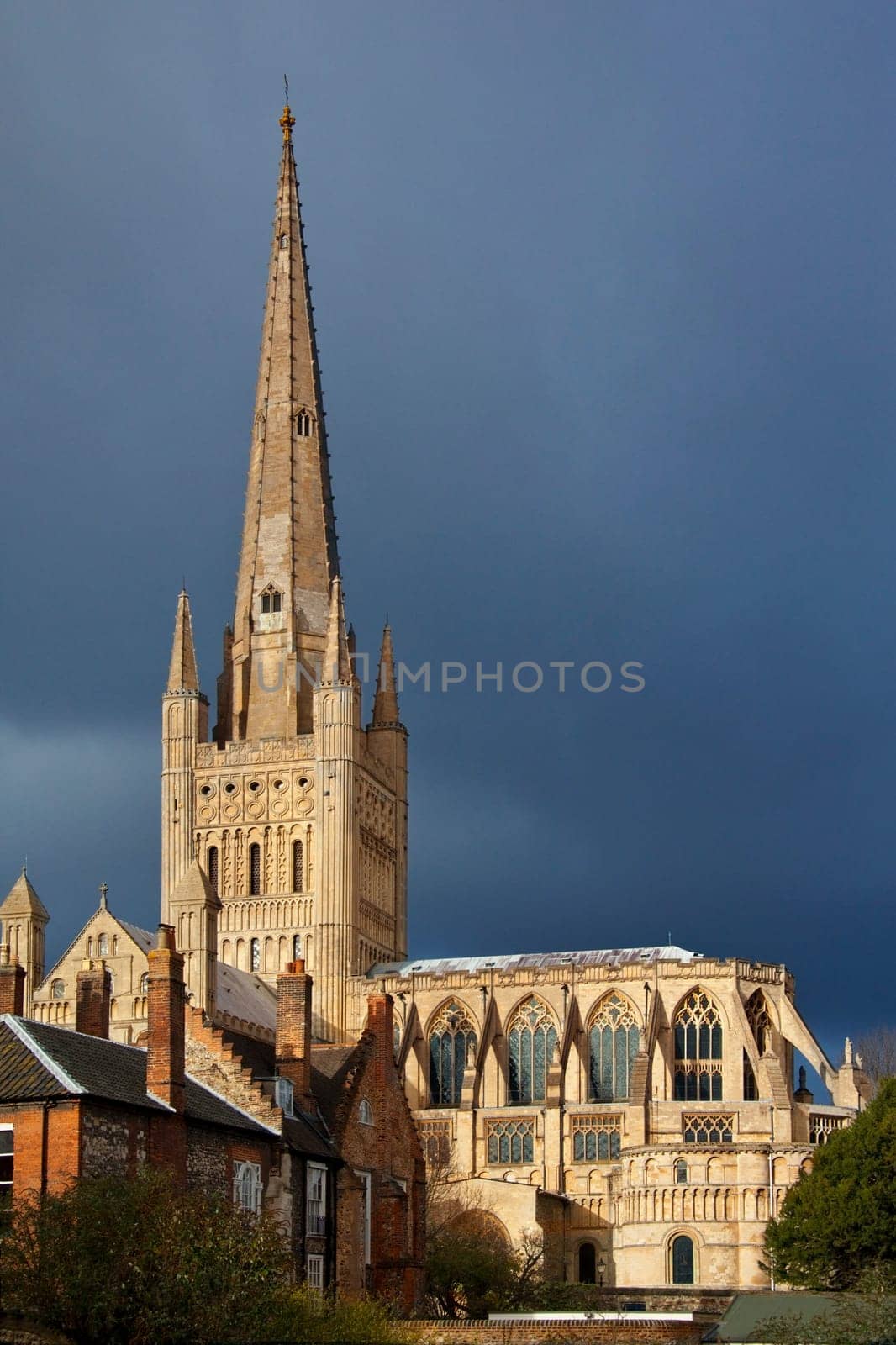 Norwich Cathedral in the city of Norwich in the United Kingdom