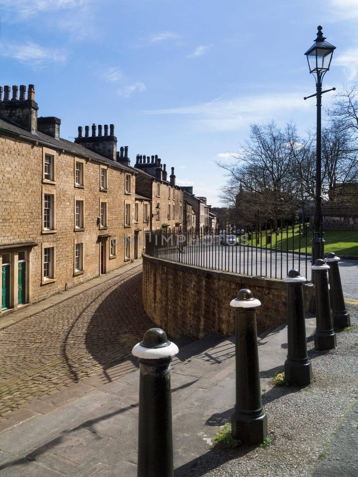 Picturesque street in the city of Lancaster in the northwest of England.