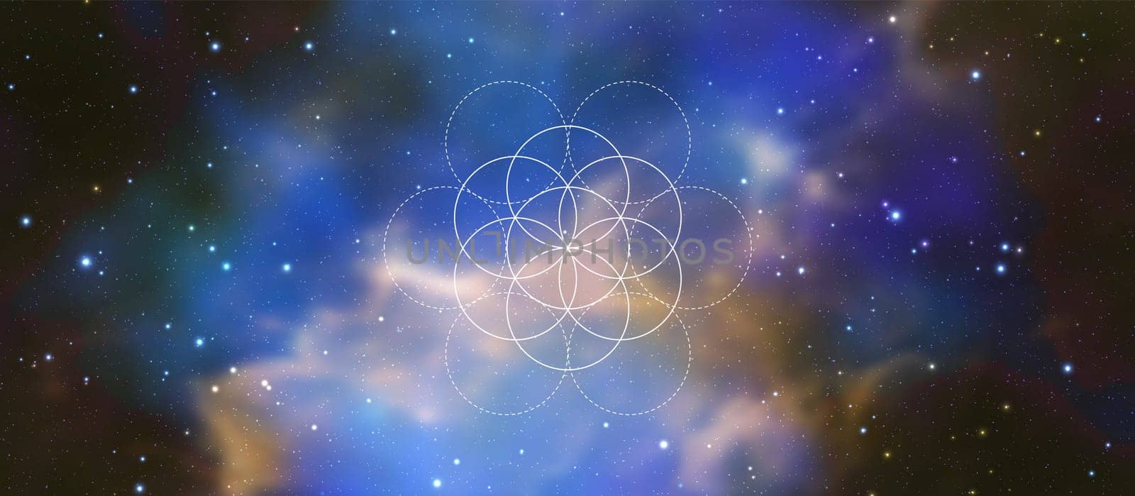 Mystical sacred geometry vector symbol. Spirituality, harmony illustration