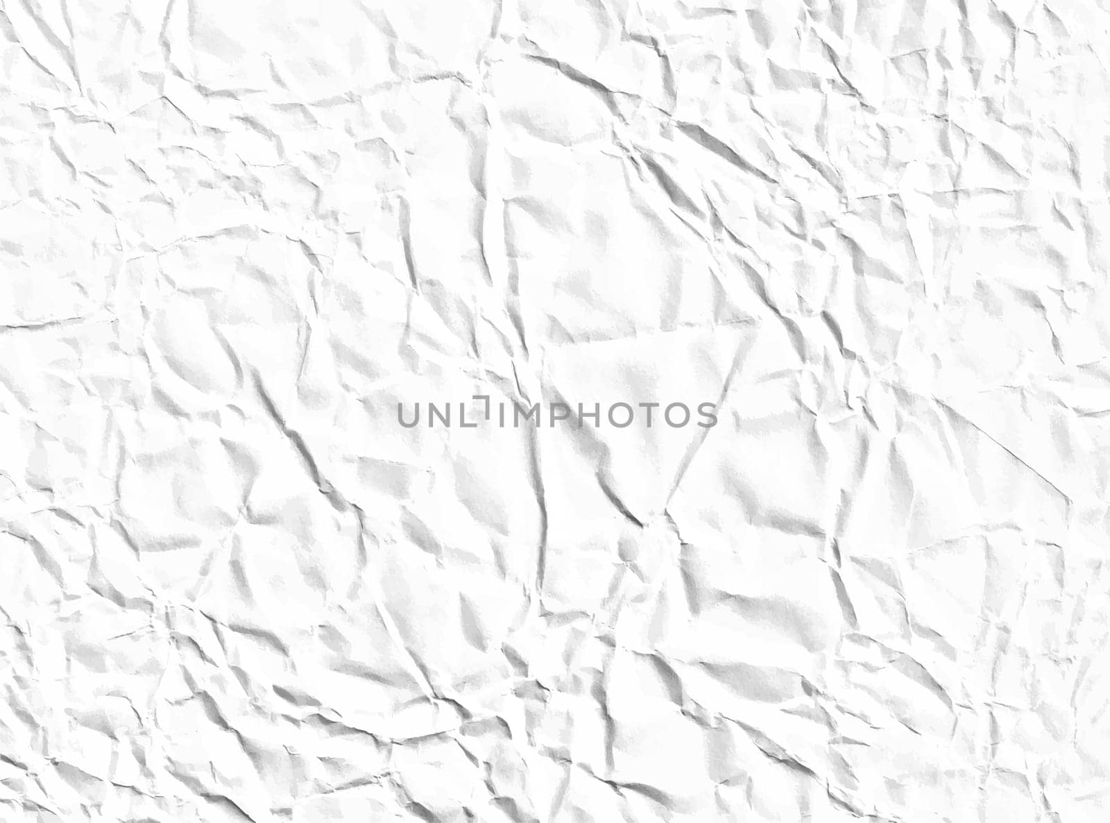 Vector wrinkled white paper texture. Realistic