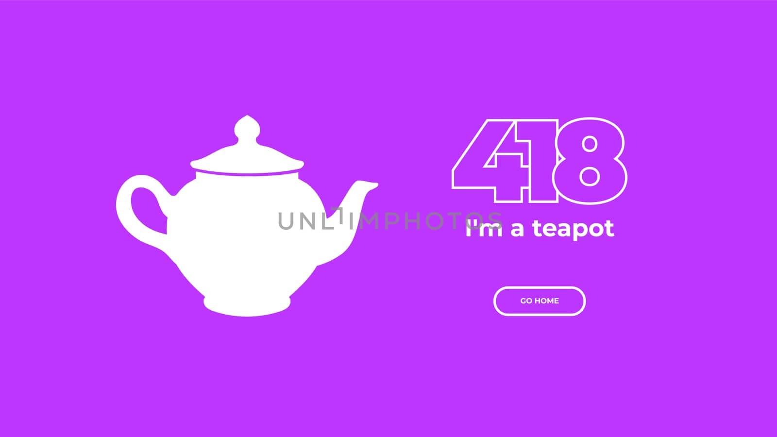 418 I'm a teapot error. Vector layout web