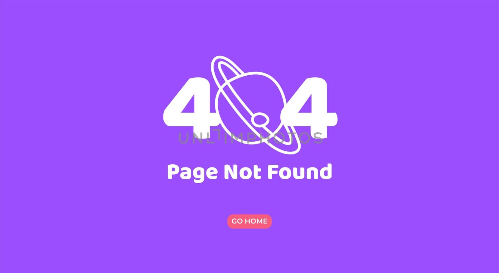 404 Page not found error. Vector layout web template