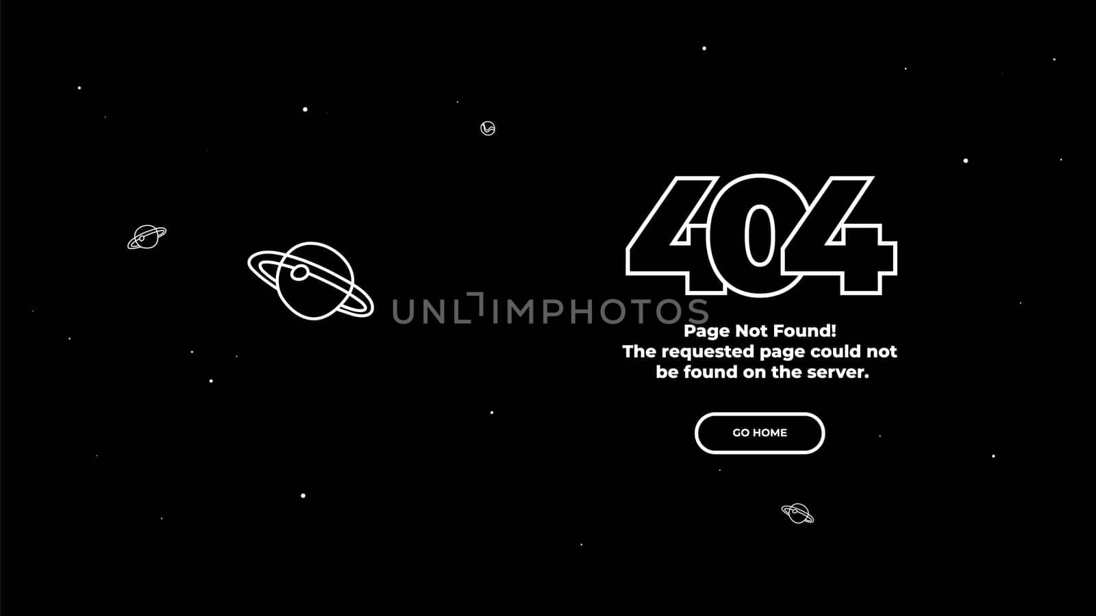 404 Page not found error. Vector layout web template