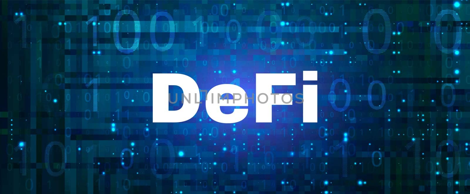 DeFi Decentralized Finance banner for cryptocurrency