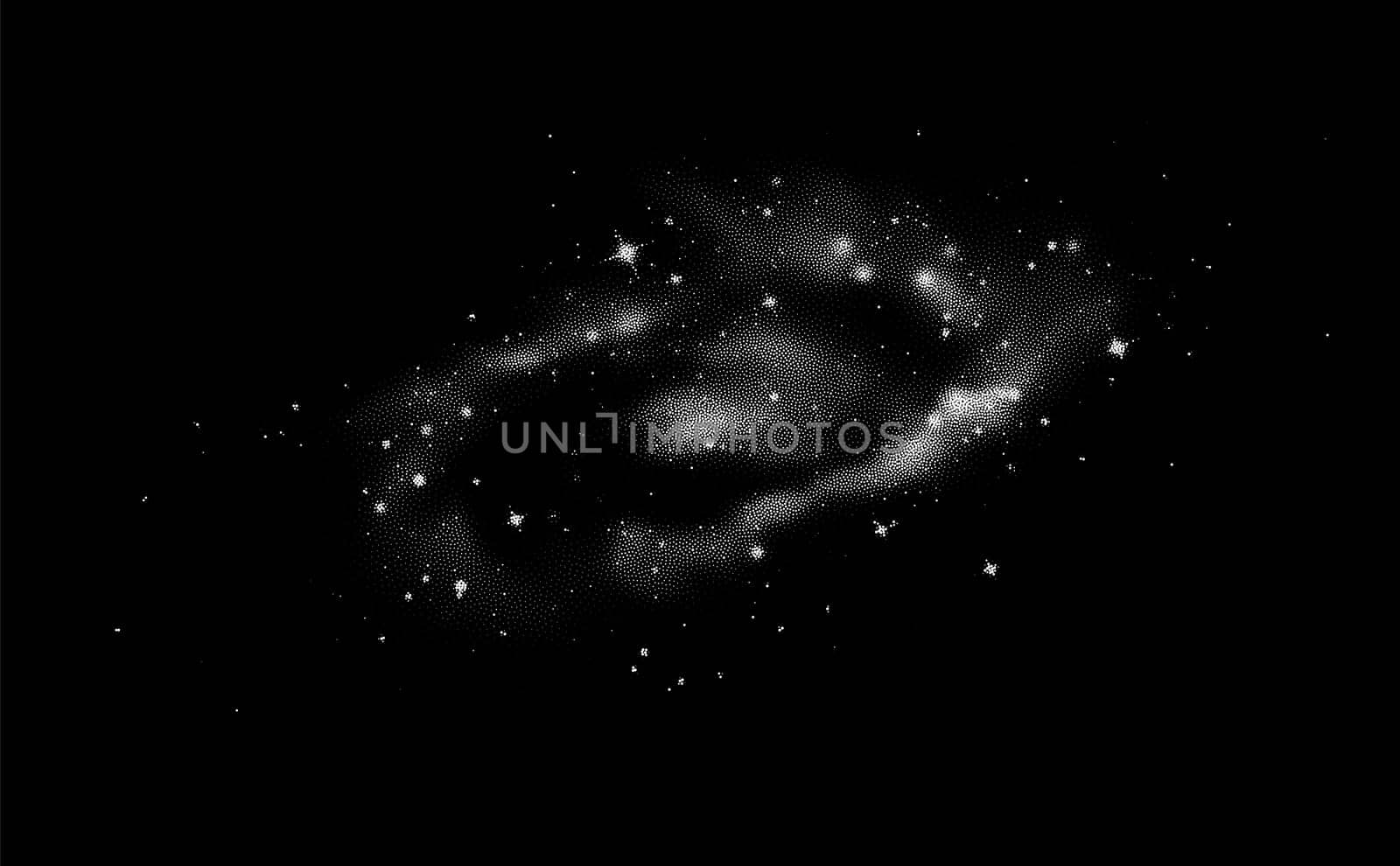 Galaxy vector background black and white