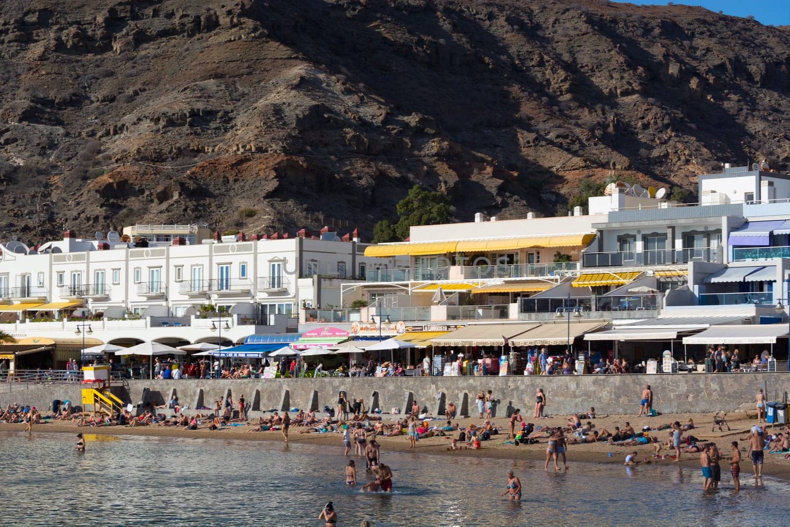 CRAN CANARIA, PUERTO DE MOGAN- NOVEMBER 15, 2019: Puerto de Mogan town on the coast of Gran Canaria island, Spain
