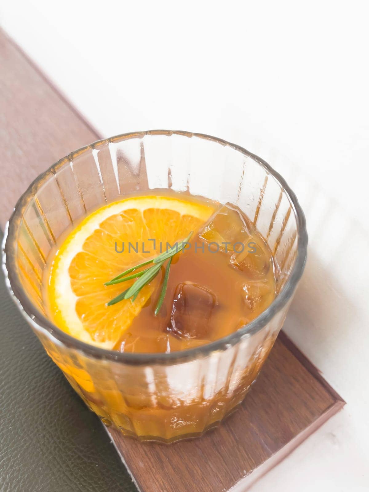 Iced americano black coffee fresh drink, stock photo