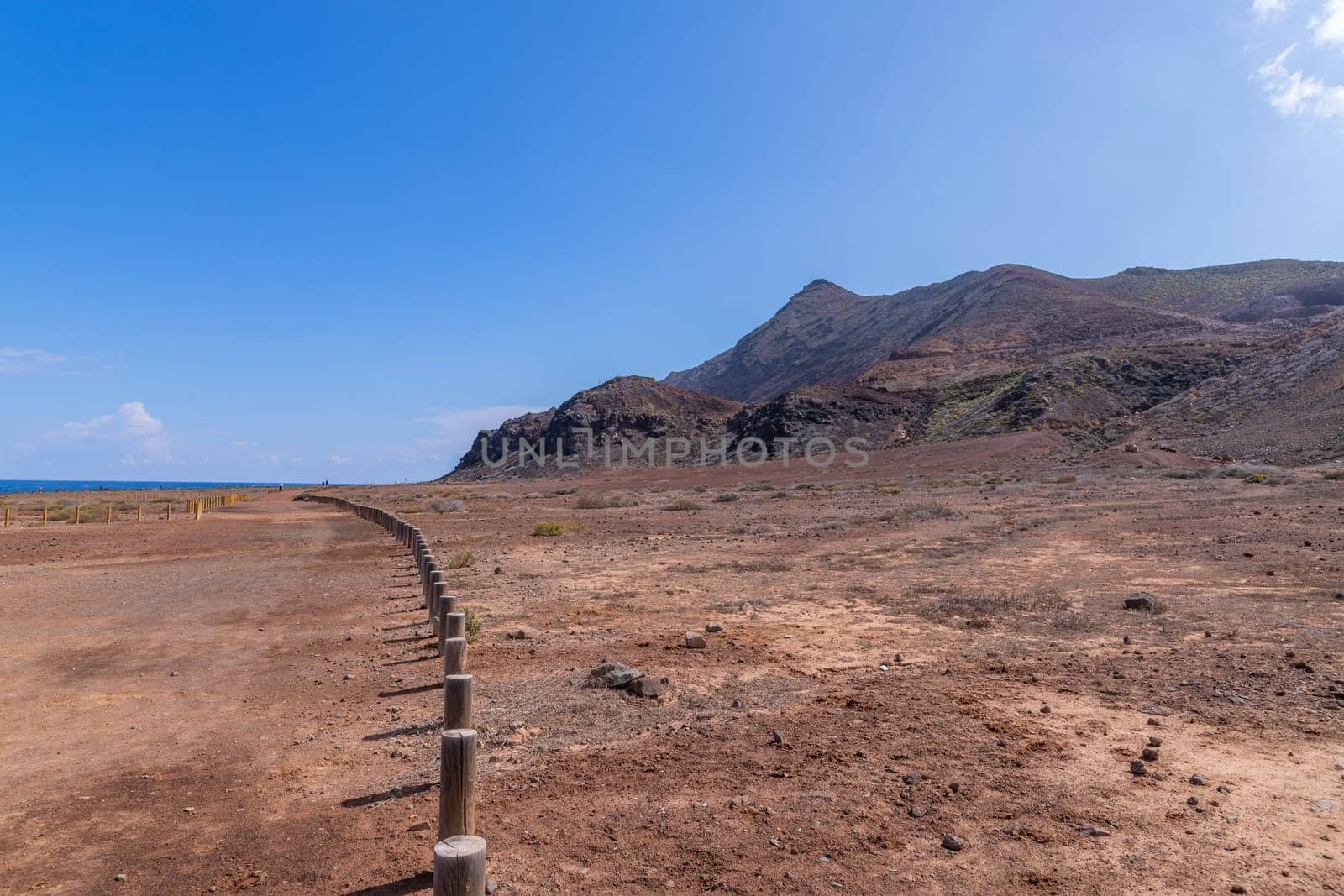 El Confital beach on the edge of Las Palmas, La Isleta peninsula. Gran Canaria, Spain