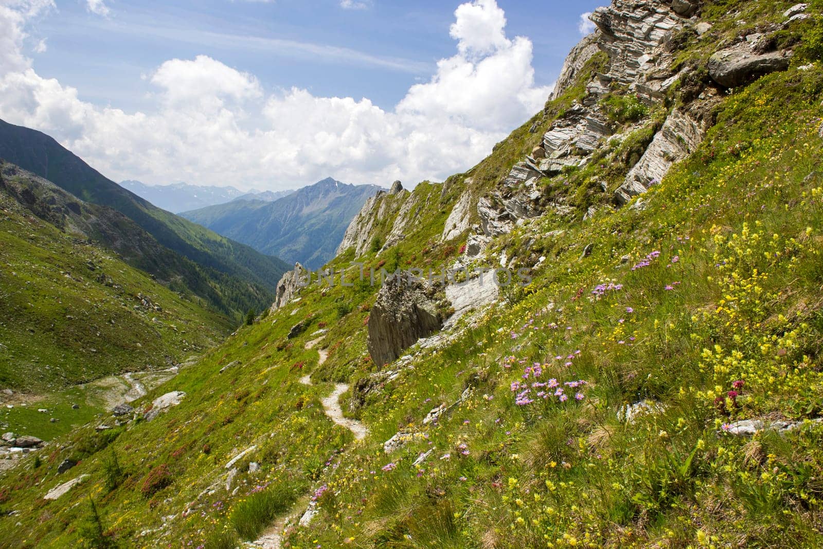 High mountains of higt Tauern around Grossglockner. Austrian Alps, Austria.