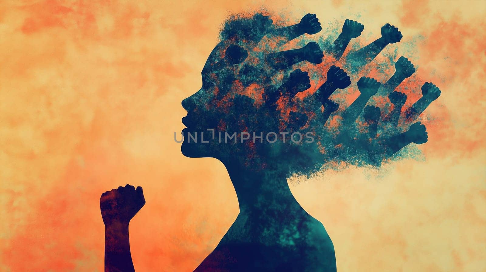 Domestic violence, hand hits face of abused woman, international awareness month october for victims and survivors