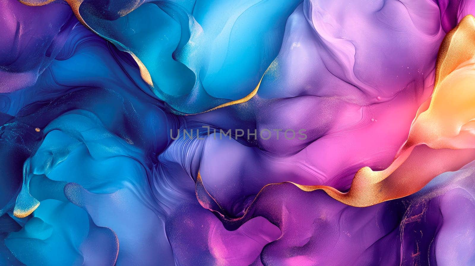 Colorful abstract fluid painting in alcohol ink technique. AI generated