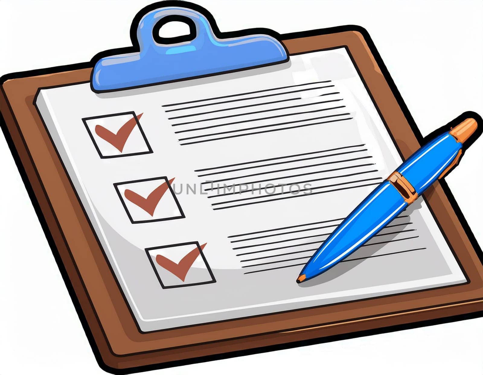 White paper on a classic clipboard. Concept of creativity, organization and productivity.