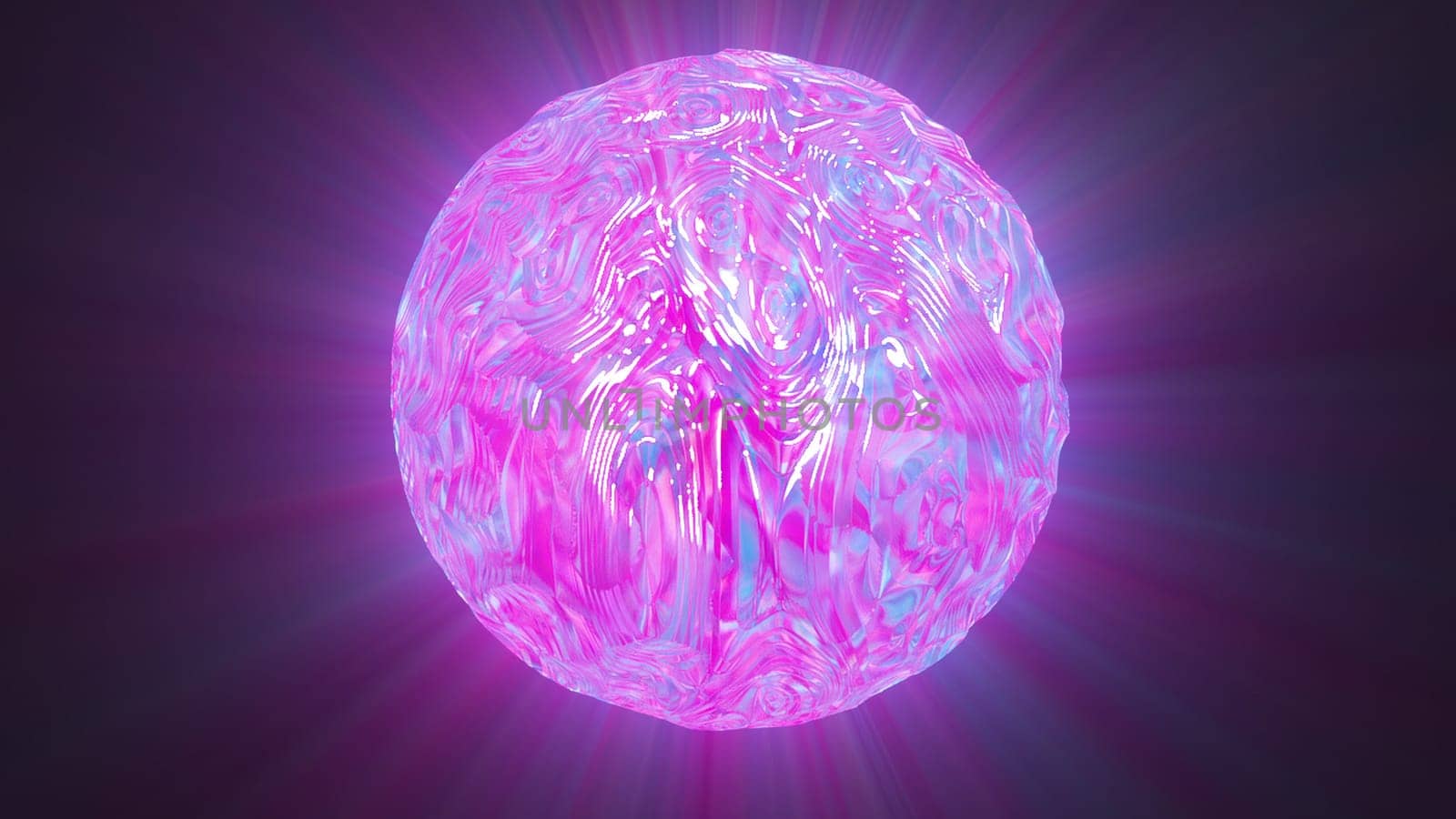Colorful glass sphere. Computer generated 3d render