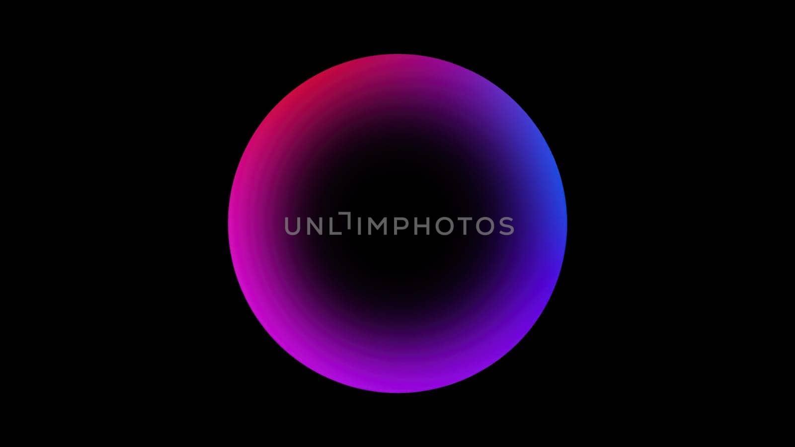 Multicolored flat sphere. Computer generated 3d render