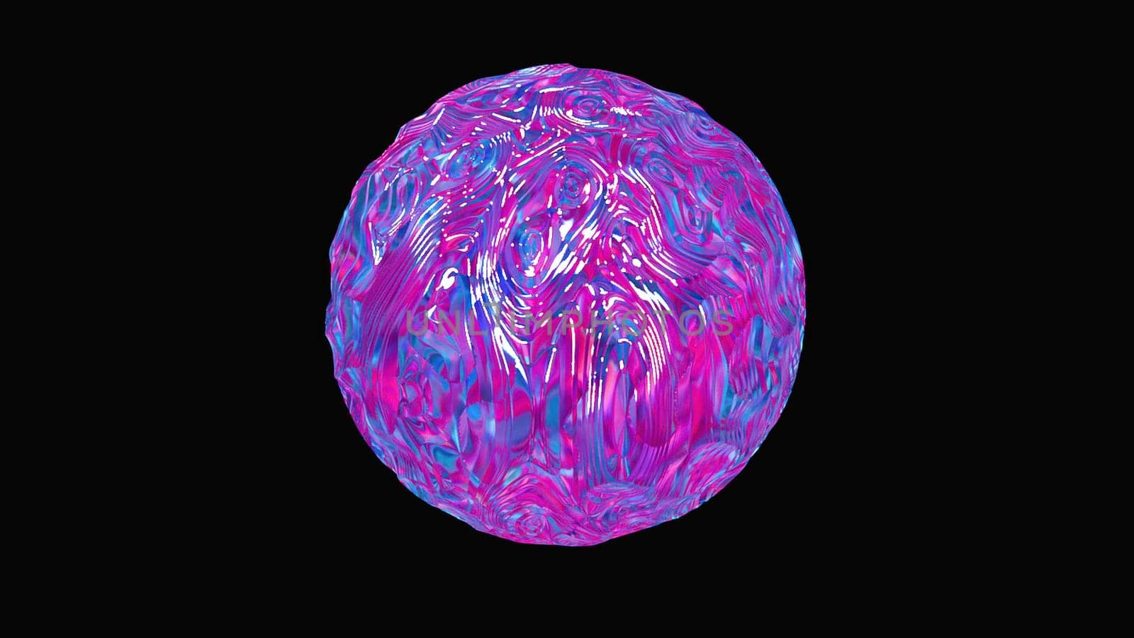 Colorful glass sphere. Computer generated 3d render