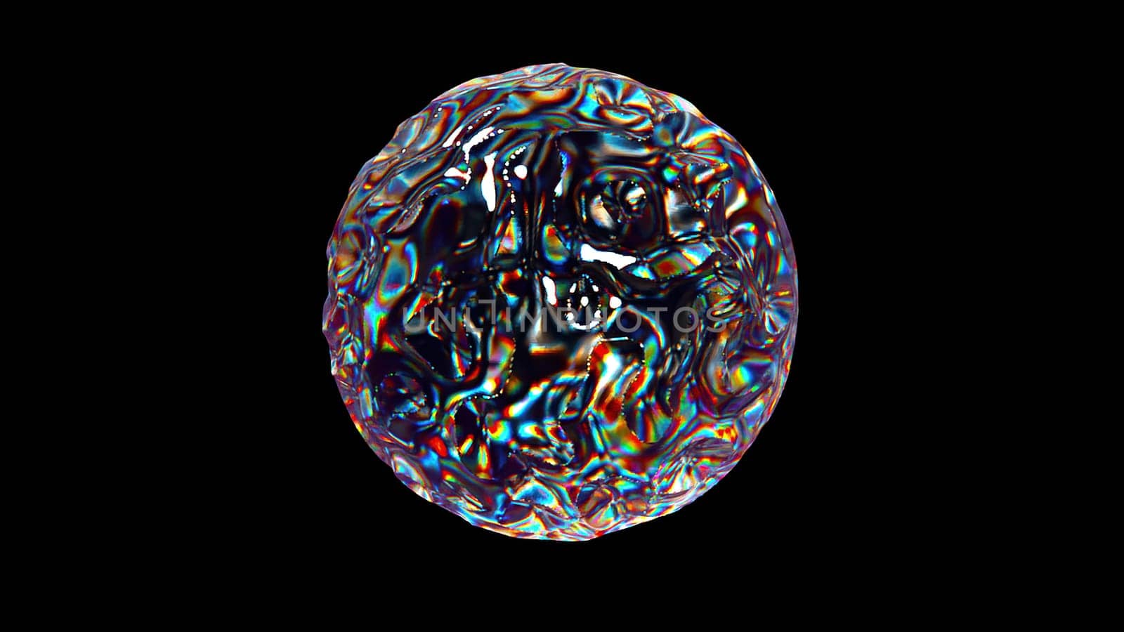 Colorful glass sphere. Computer generated 3d render