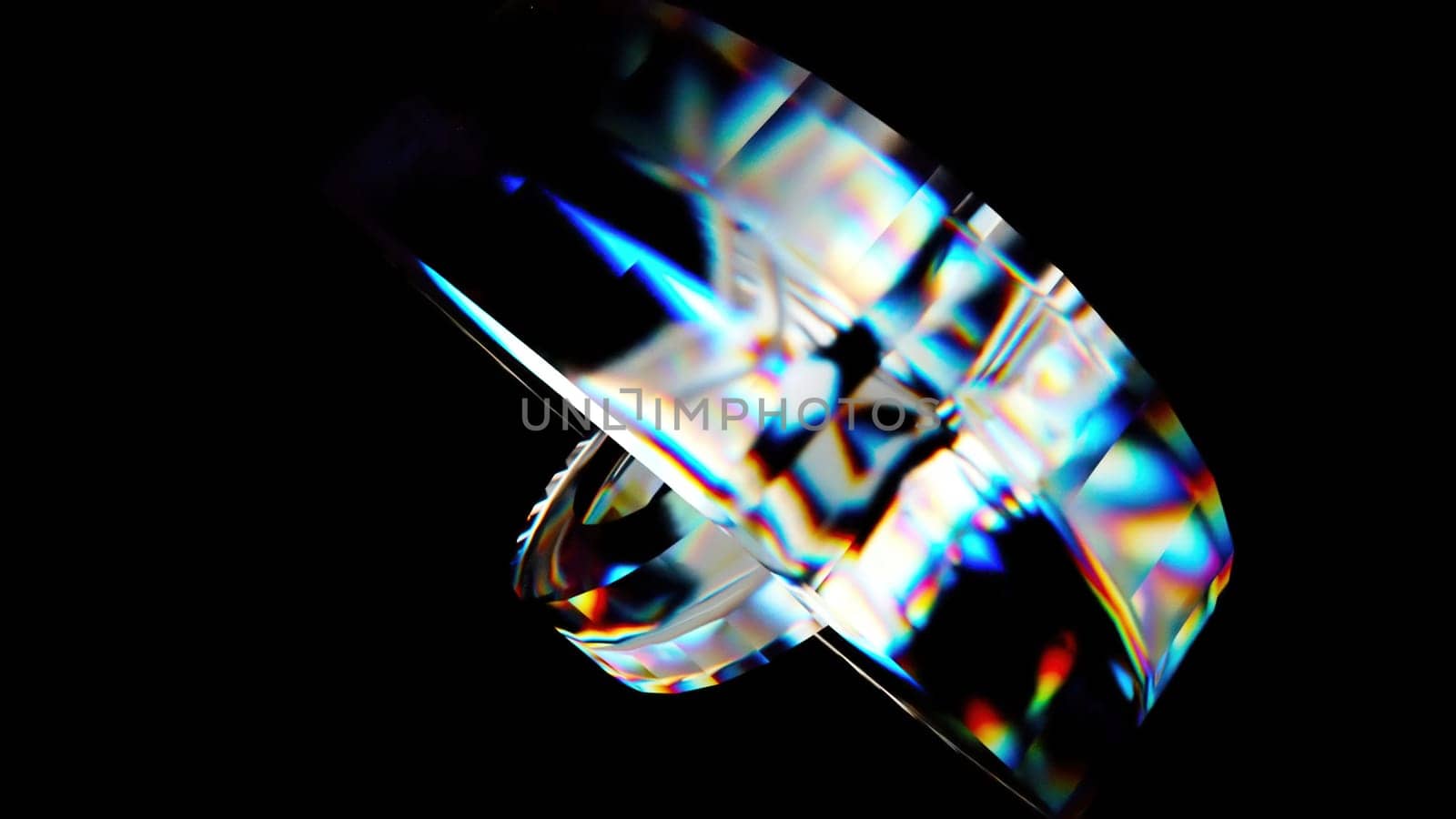Glass circle element. Computer generated 3d render