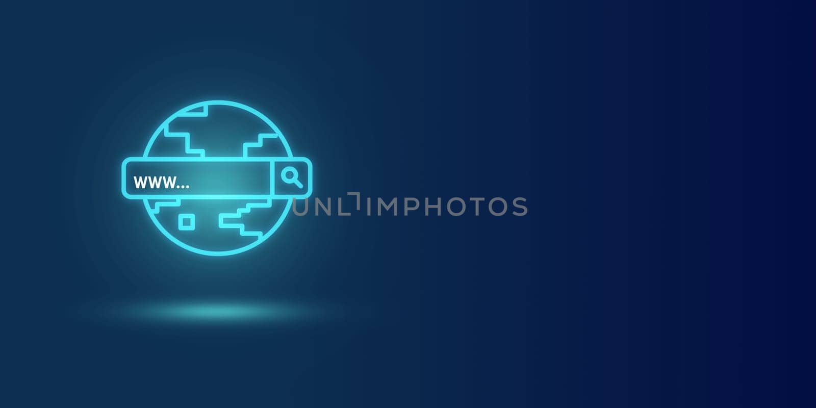 Technology abstract background of world wide web concept globe icon set, Planet icon with world wide web sign, Business, technology, internet and networking concept.