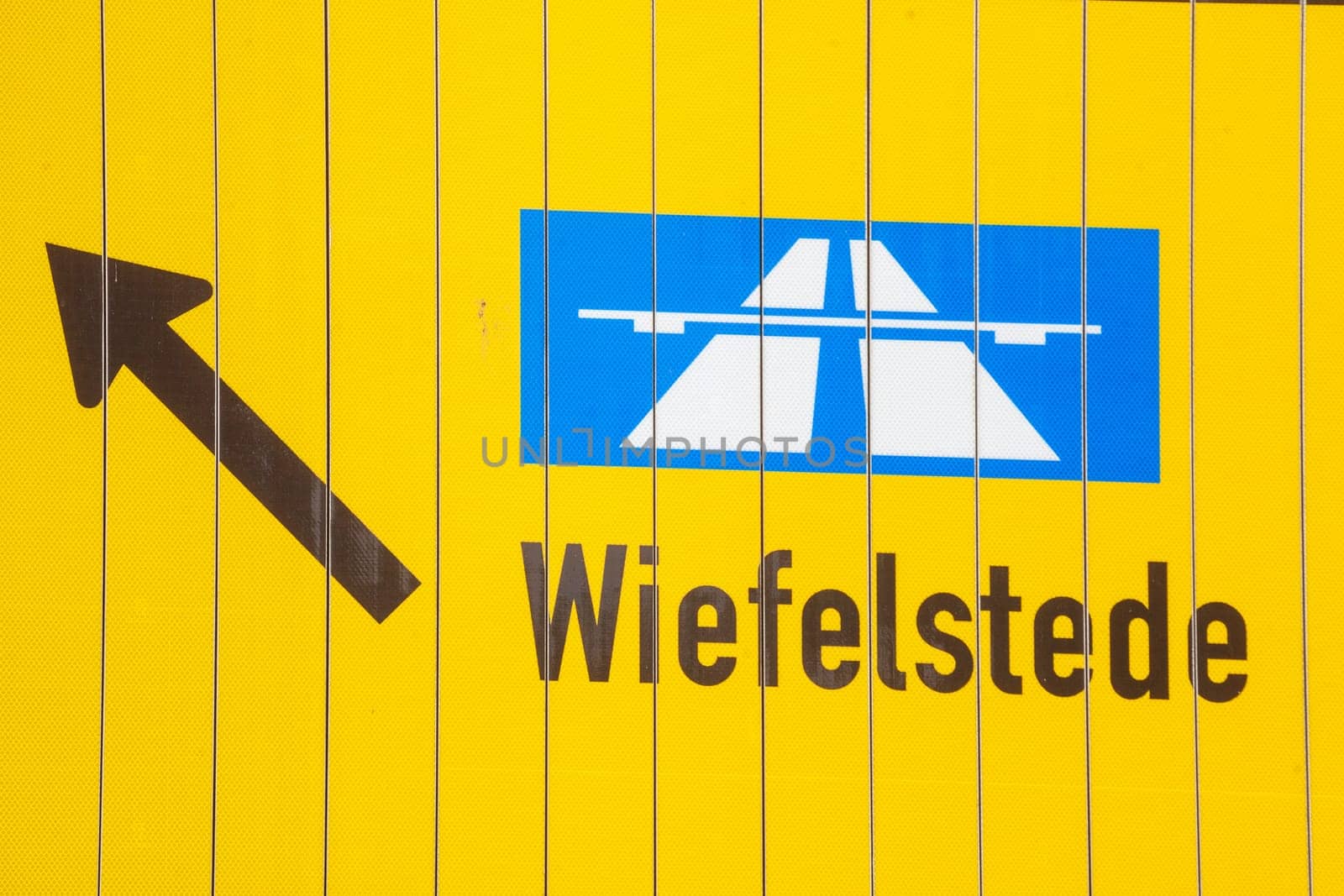 Traffic sign Signpost to the highway, Germany
