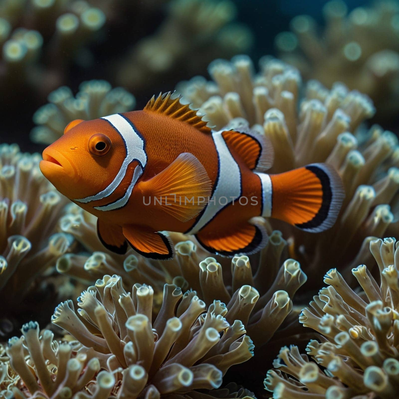 A cool Clownfish in the Ocean