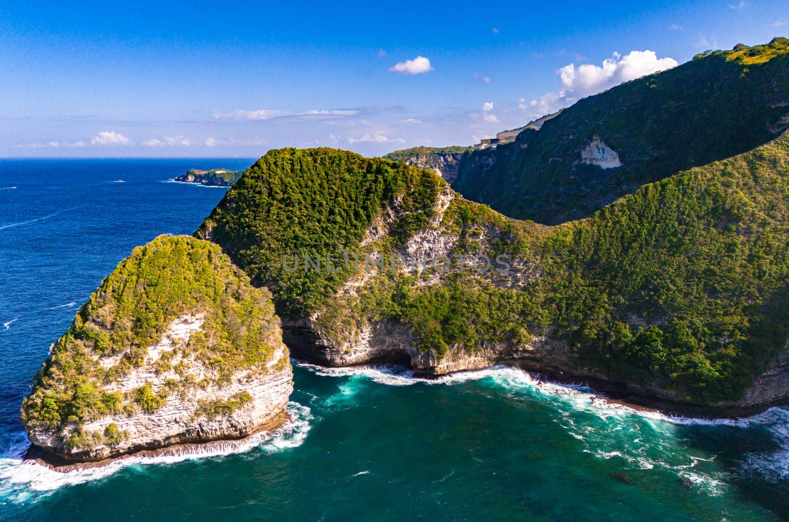 Airview of Kelingking Beach on Nusa Penida Island, Indonesia