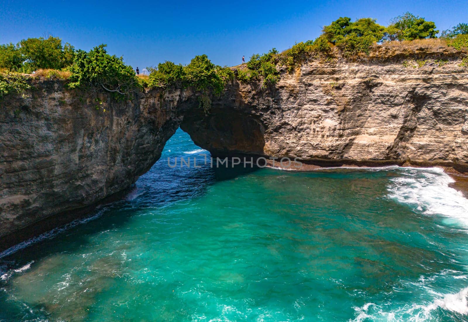 Airview of Broken Beach on Nusa Penida Island, Indonesia