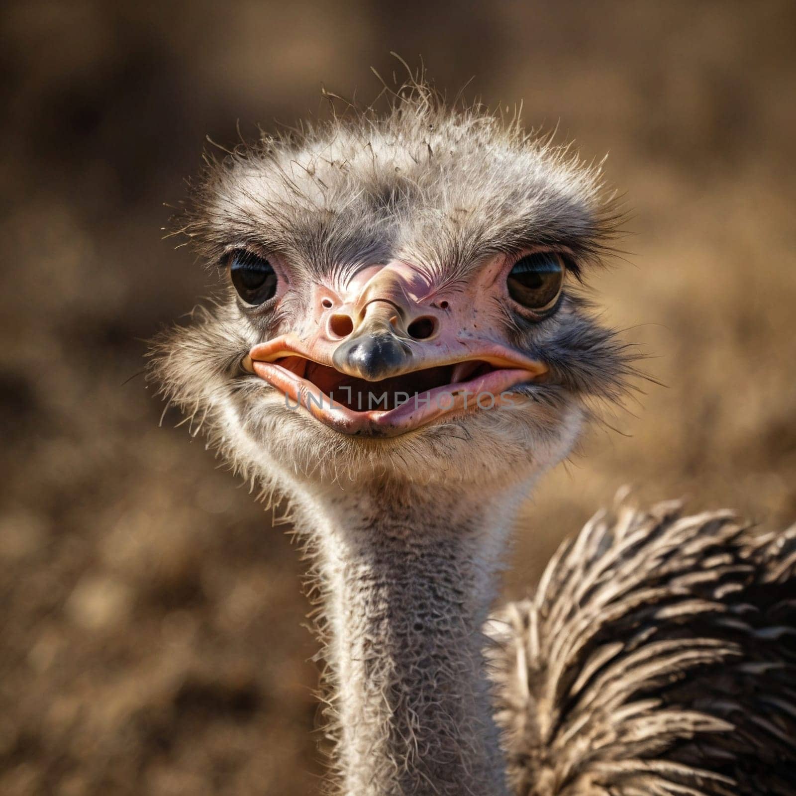 The Wildlife Ostrich Bird in Africa