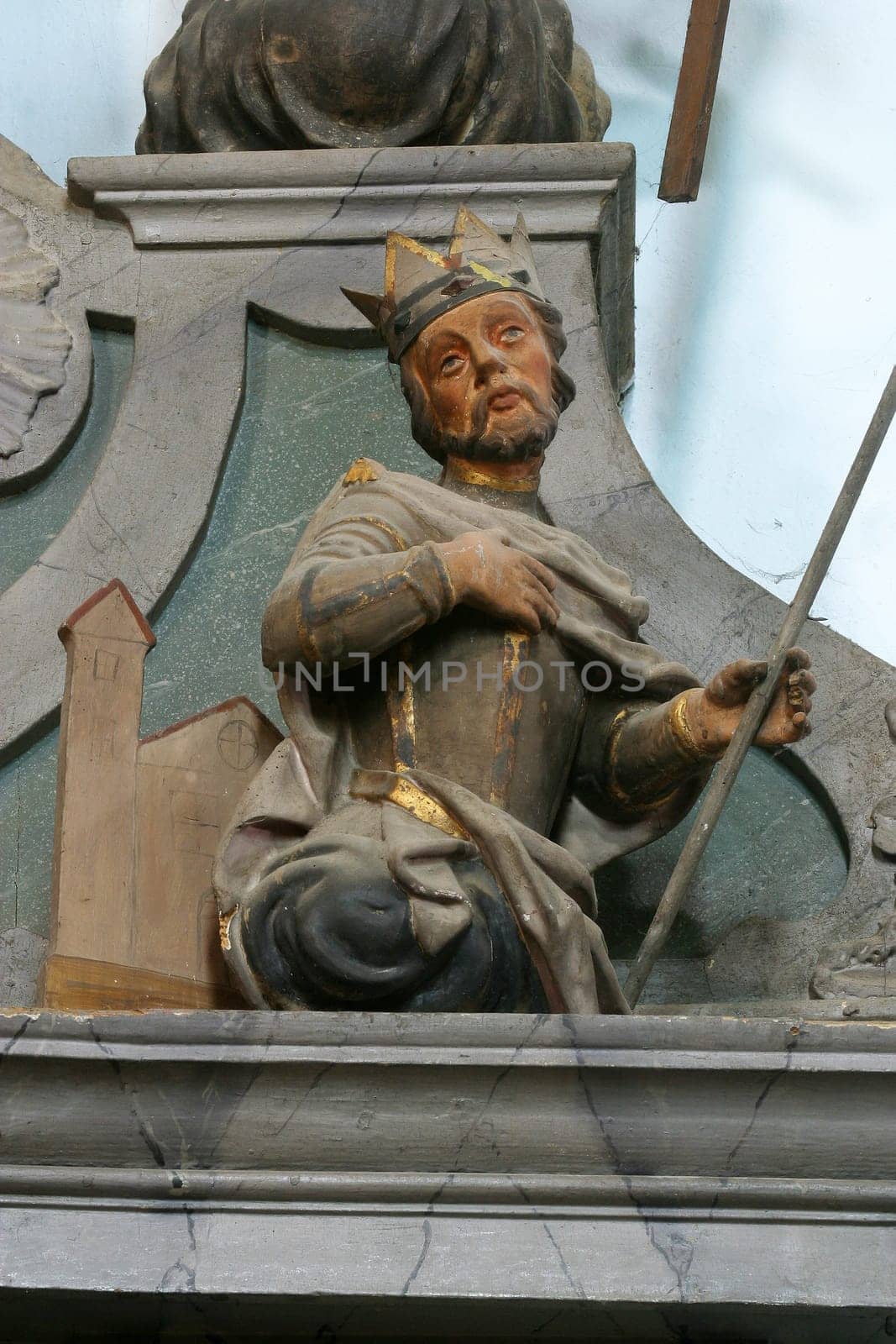 Statue of the saint on the altar of St. Francis of Assisi in the church of St. Catherine of Alexandria in Krapina, Croatia