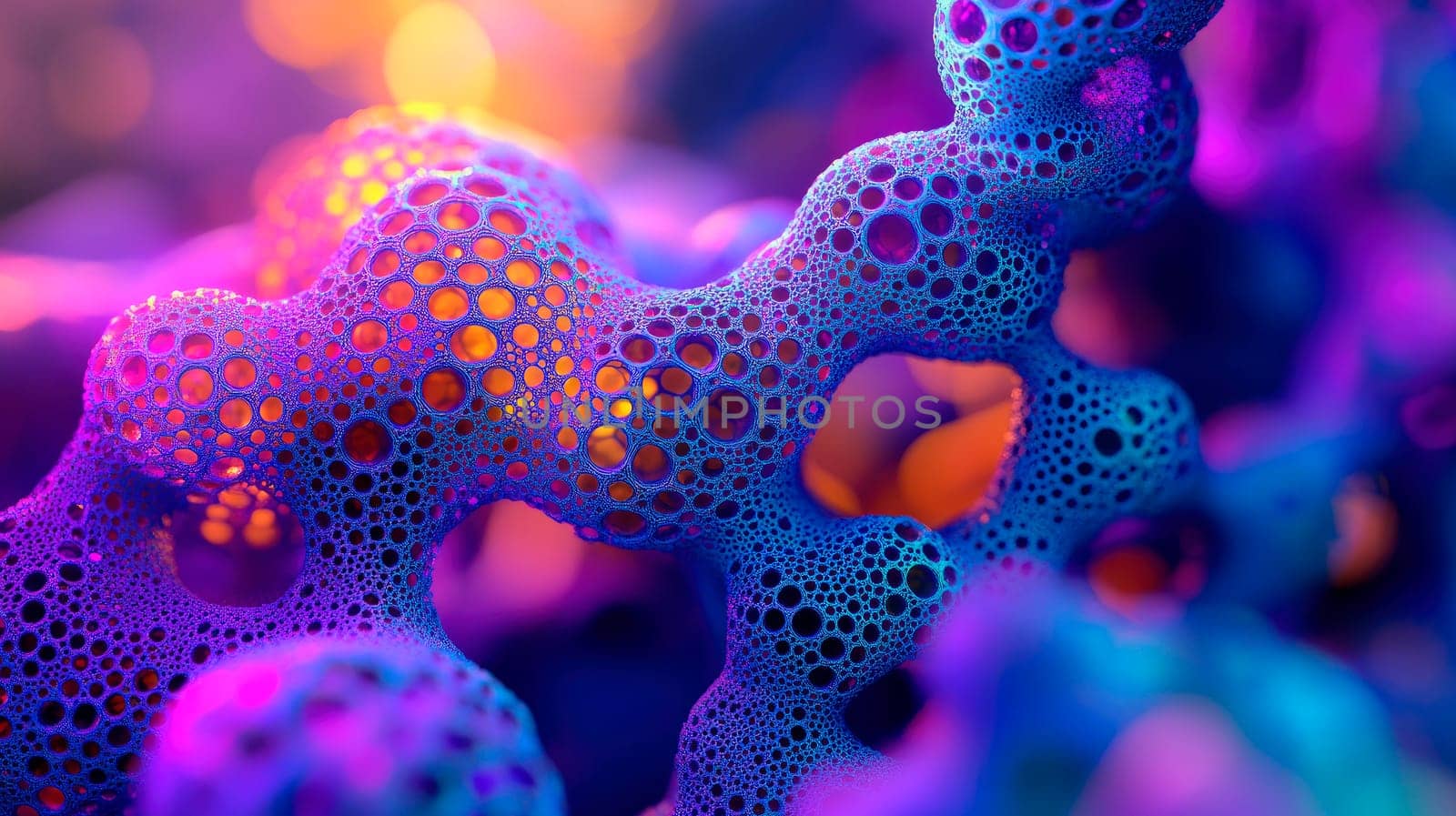 Abstract  medical science particles background. Abstract biological mutation or microscopic virus concept. Biology, Chemistry, Virology. AI generated