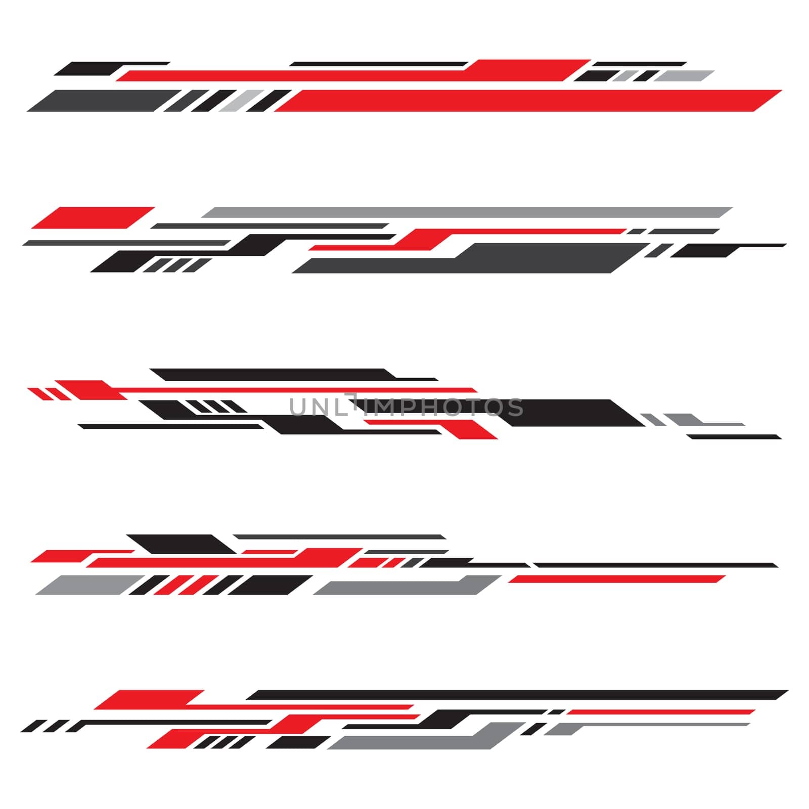 Sports stripes, car stickers black color. Racing decals