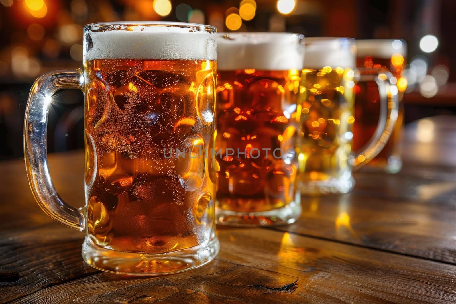 Revelers toast with frothy beer mugs while savoring delicious pretzels in a vibrant festival atmosphere.