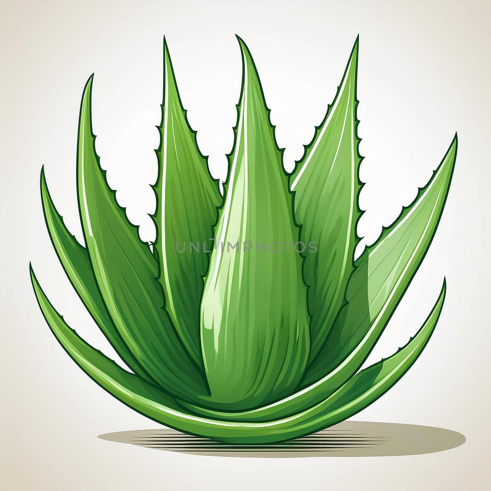 Illustration of aloe vera isolated on white background